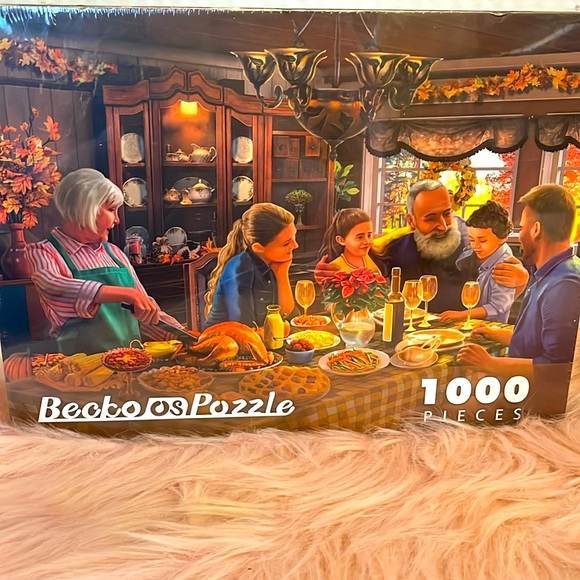Becko Puzzle  1000 pieces  Thanksgiving Dinner NWT - Picture 1 of 3
